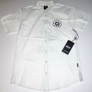 PUBLISH White Graphic Button Front NWT Men’s M